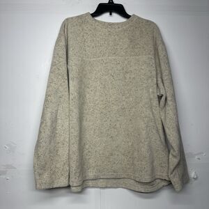 L.L. Bean Men’s Fleece Pullover Sweatshirt Beige Heather Size extra large